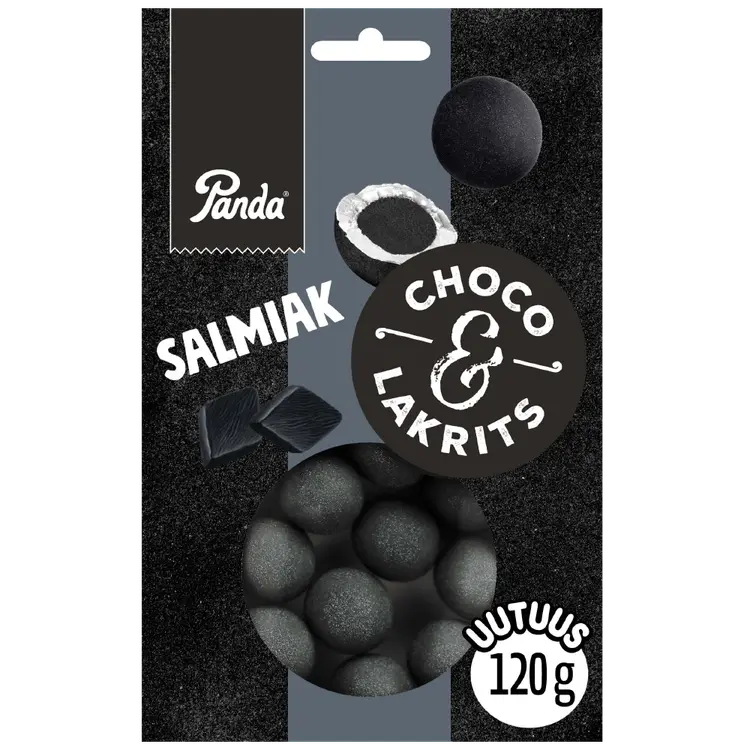 Panda Choco Lakrits salmiakki suklaa lakritsi 120g