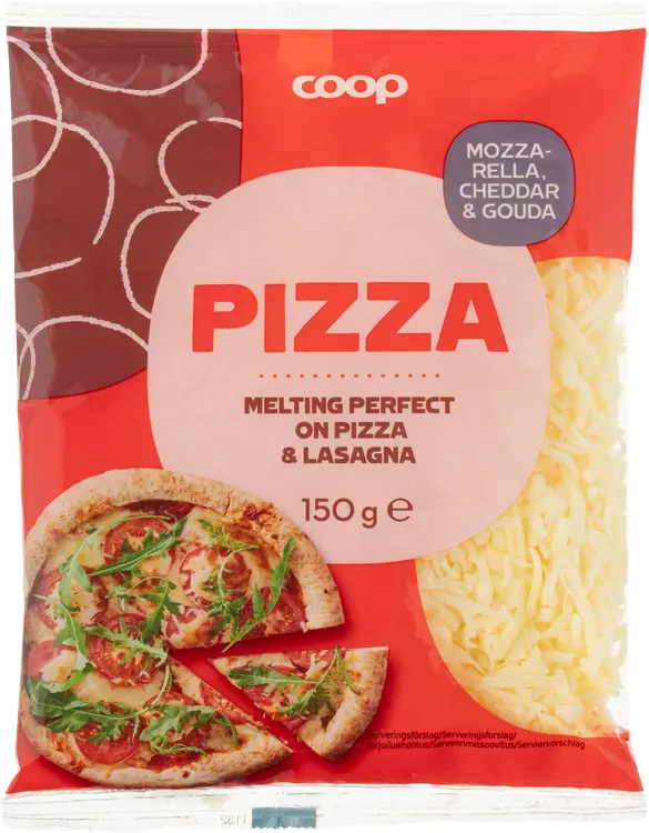 Coop juustoraaste pizzaan 150 g