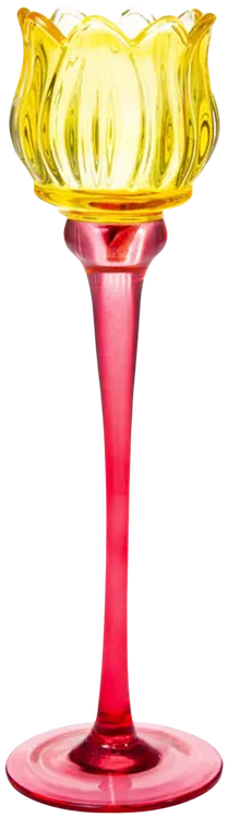 AmandaB kynttilänjalka kukka punainen/keltainen 27 cm