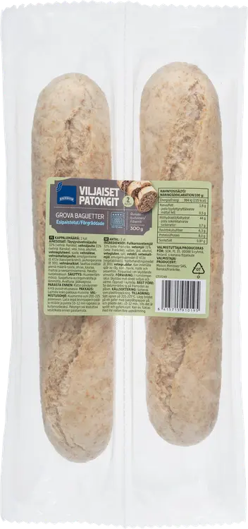 Rainbow viljaiset patongit 2kpl 300g