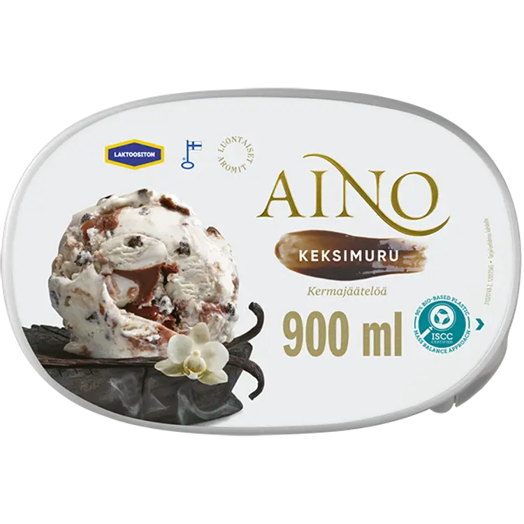 Aino Keksimuru Laktoositon kermajäätelö kotipakkaus 500g/900ml