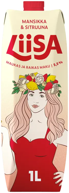 Liisa Mansikka & Sitruuna 5,5 til-% 1 L tetra