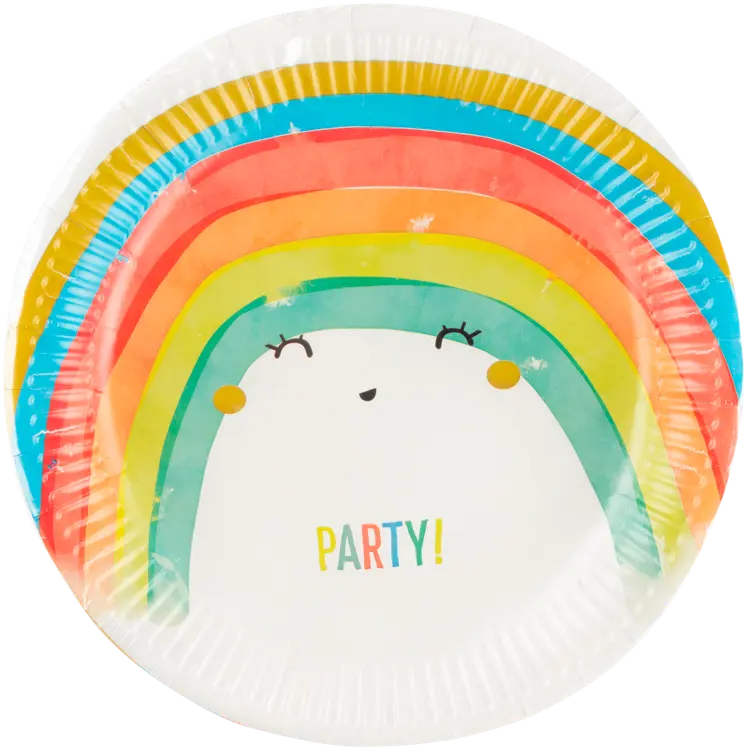 Procos Rainbow Party FSC paperilautaset next generation iso 23cm