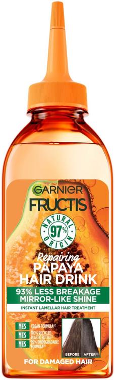 Garnier Fructis Hair Drink Papaya Lamellar-hoitoaine karheille, käsitellyille hiuksille 200 ml
