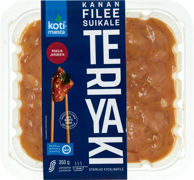 Kotimaista Kanan fileesuikale teriyaki 350g