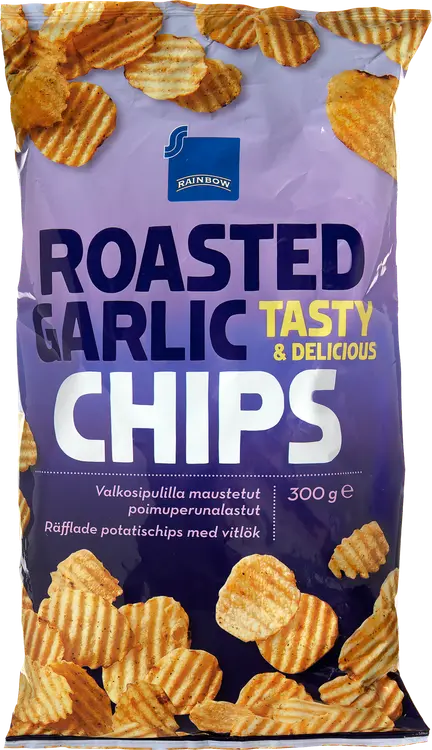 Rainbow Roasted Garlic perunalastut valkosipulimaustettu 300 g