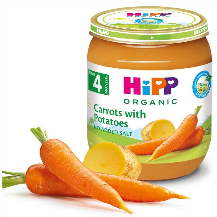 Hipp porgandi-kartulipüree 125g, alates 4-elukuust