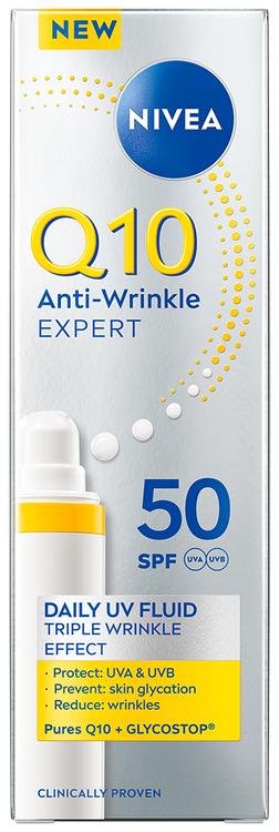 NIVEA 40ml Q10 Anti-Wrinkle Expert Daily UV Fluid SK50 -päivävoide