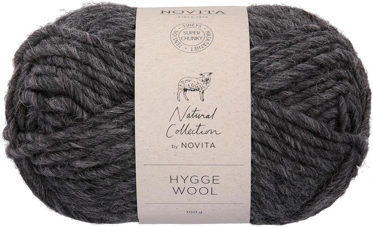 Novita Hygge Wool 100g, 044 grafiitti