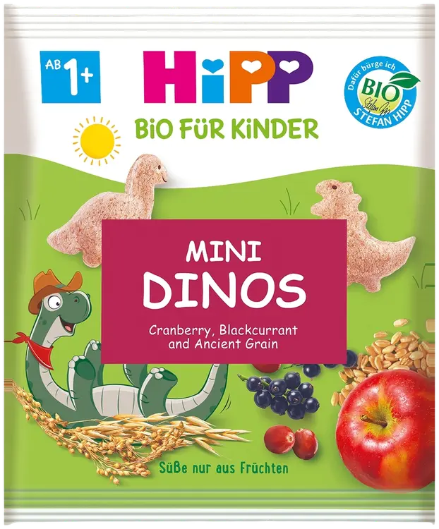 HiPP 30g Mini Dinos Luomuviljanaksuja 1+