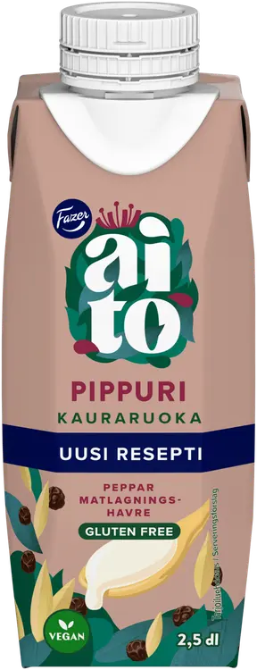 Fazer Aito Kauraruoka Pippuri 2,5dl, gluteeniton pippurinmakuinen kauravalmiste ruoanlaittoon