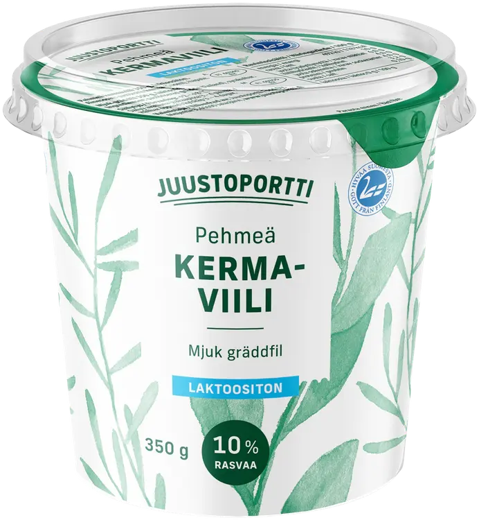 Juustoportti Pehmeä kermaviili 10 % 350 g laktoositon