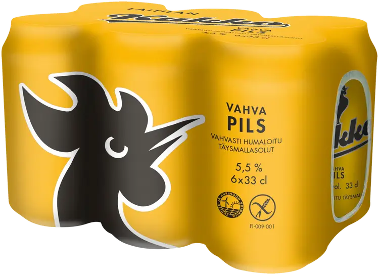 6 x Laitilan Kukko Vahva Pils 5,5 til-% 0,33L olut