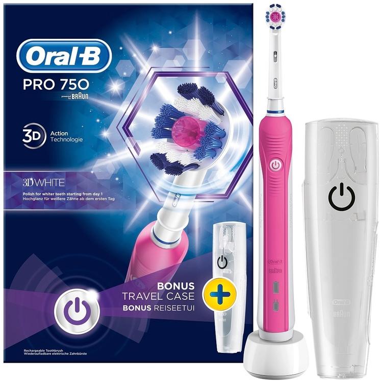 Oral-B PRO750 CrossAction Pink Special Edition sähköhammasharja