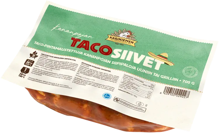 Kariniemen Kananpojan Tacosiivet 700 g