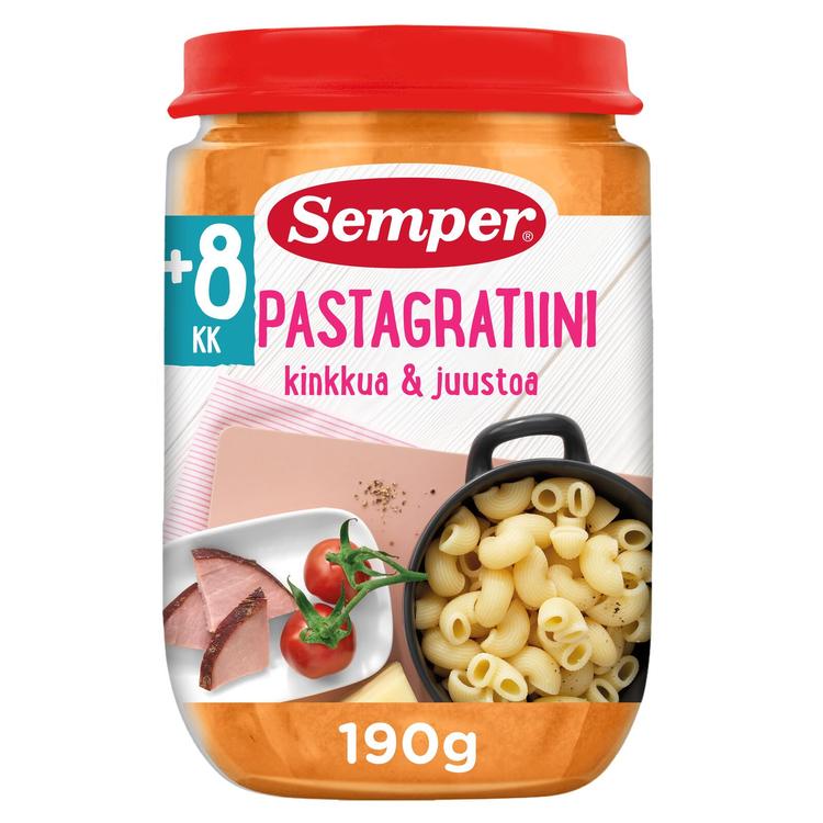Semper Pastagratiini kinkkua ja juustoa 8kk lastenateria 190g