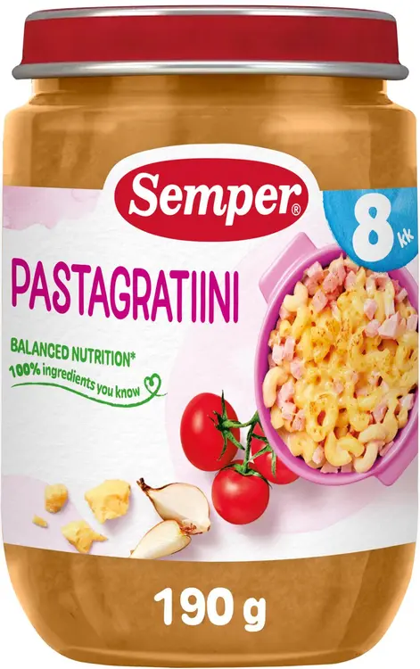 Semper Pastagratiini 8kk lastenateria 190g
