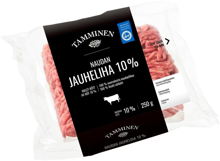 Tamminen naudan jauheliha 10% 250g