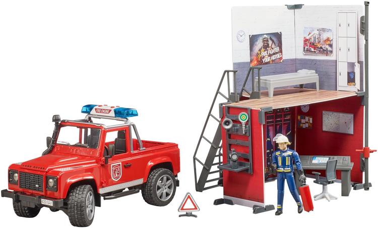 Tuletõrjejaam ja land rover defender