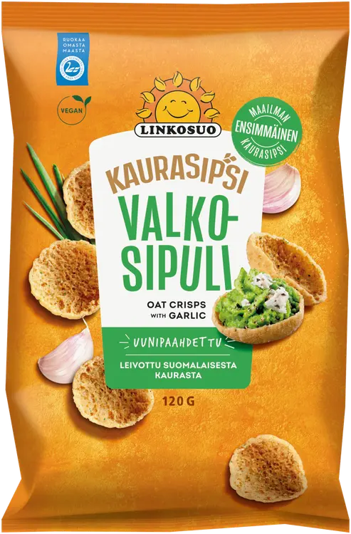 Linkosuo Kaurasipsi valkosipuli 120g
