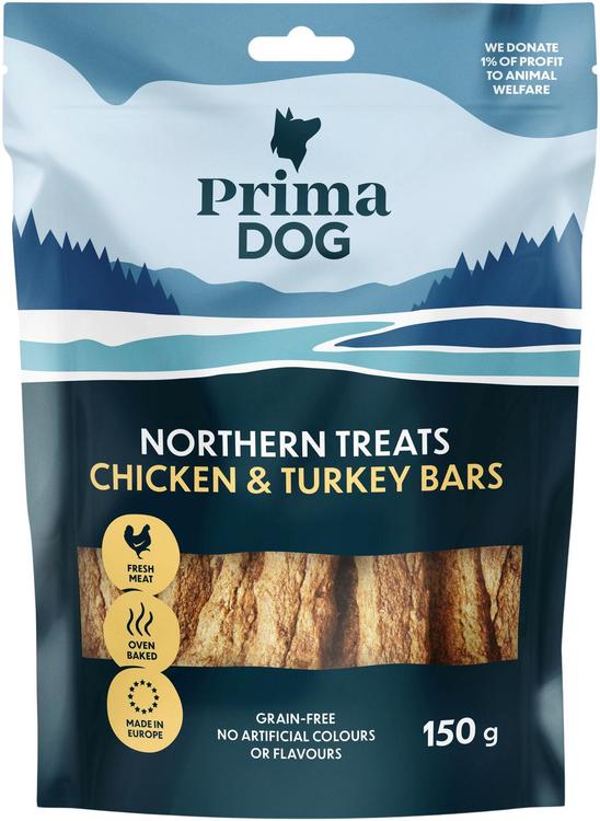 PrimaDog Northern Treats Kana-kalkkunatanko 150 g