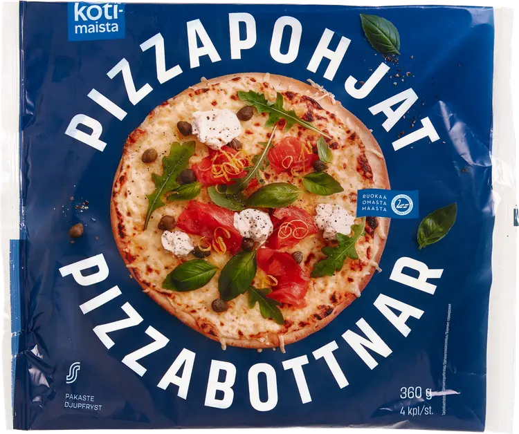 Kotimaista Pizzapohja 4kpl/360g