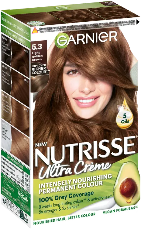 Garnier Nutrisse Ultra Creme 5.3 Light Golden Brown Vaalea Kullanruskea kestoväri 1kpl