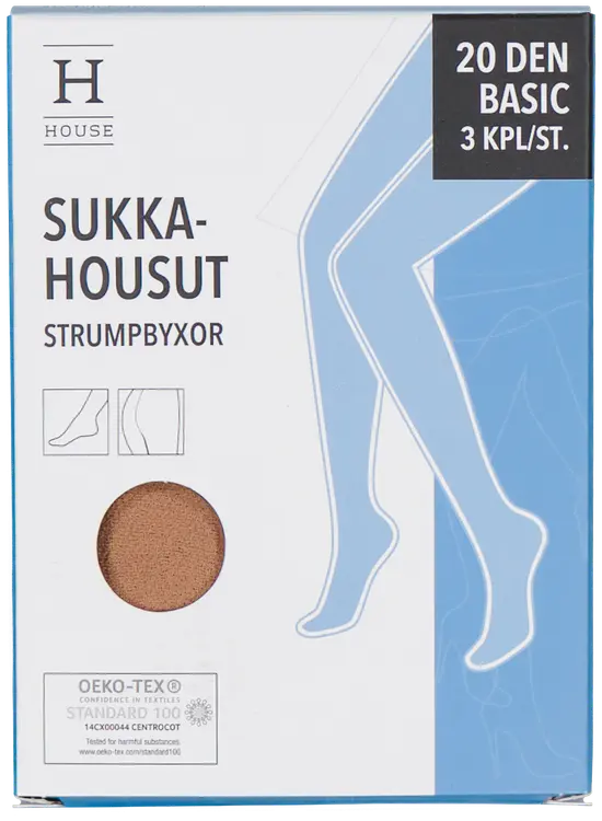 House naisten sukkahousut basic 20 den SH20X3HR sun, koko 36–44 3-pack