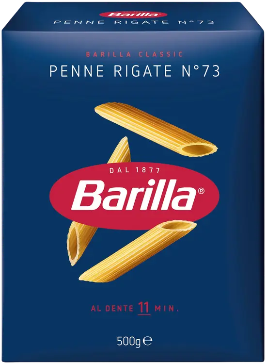 Barilla Penne Rigate No73 durumvehnästä valmistettu pasta 500g