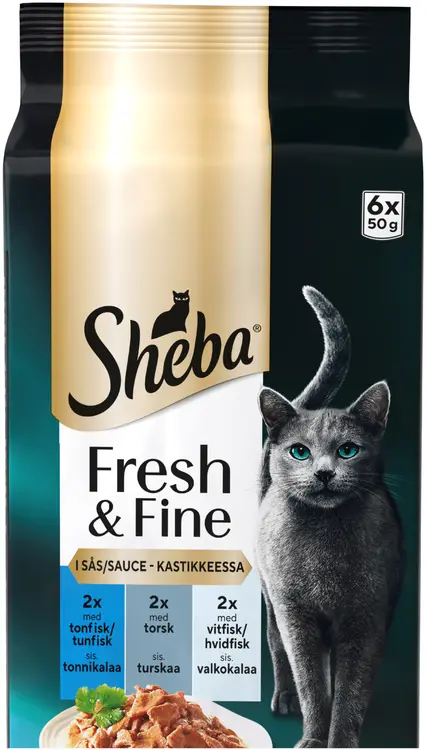 Sheba Fresh& Fine Kalalajitelma kastikkeessa MSC 6x50g