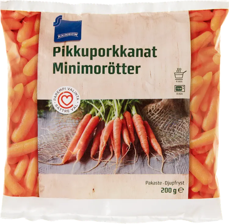 Rainbow 200g pikkuporkkanat pakaste