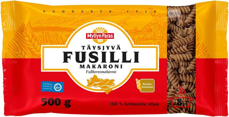 Myllyn Paras Täysjyvä Fusilli Makaroni 500 g