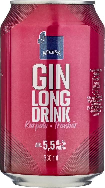 coop Long Drink with Gin Cranberry flavour 5,5 % 0,33 l tlk