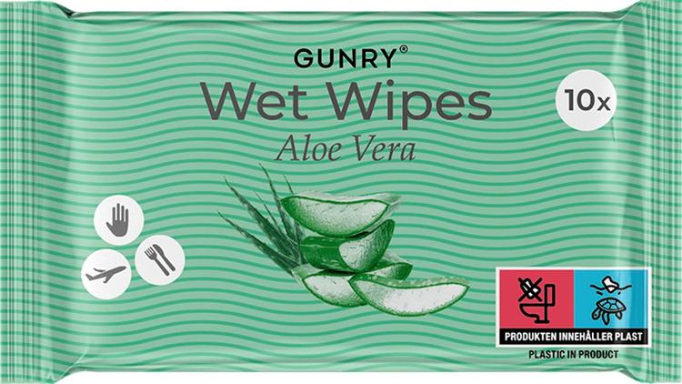 Gunry Wet Wipes Aloe vera 10kpl