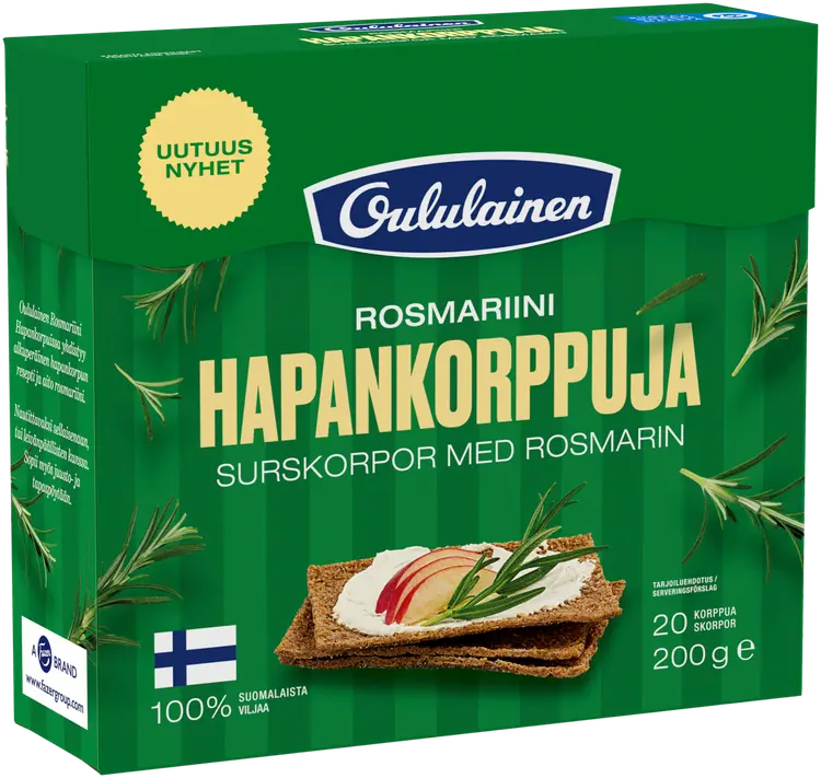 Oululainen Rosmariini Hapankorppu 200 g