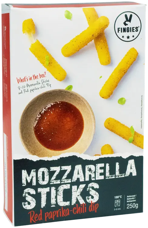 World Of Fingerfood Fingies Mozzarella sticks ja dippi 250g espaistettu