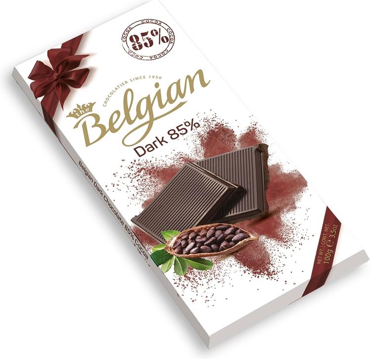 Belgian tume šokolaad 85% 100g