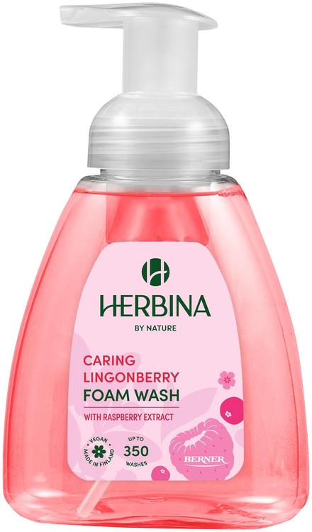 Herbina 300ml vaahtosaippua Caring Lingonberry