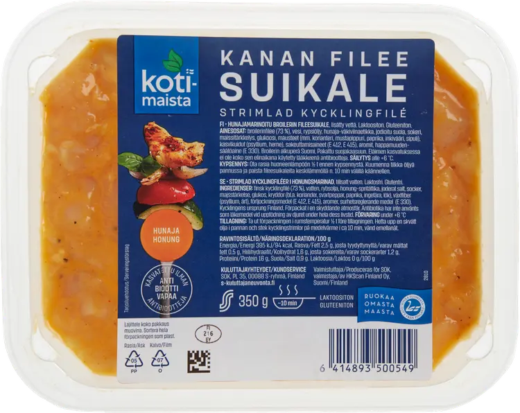Kotimaista Kanan fileesuikale hunajamarinoitu 350 g