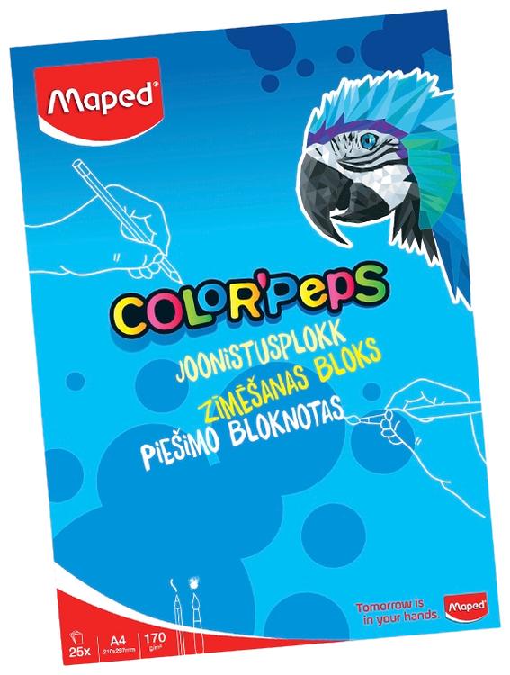 Joonistusplokk colorpeps a4/170g 25l