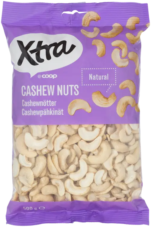 Xtra cashewpähkinät natural 500 g
