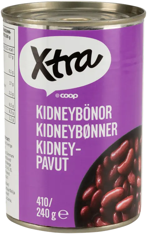 Xtra kidneypavut suolaliemessä 410 g