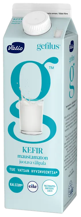 Valio Gefilus® Kefir juotava välipala 1 kg maustamaton laktoositon