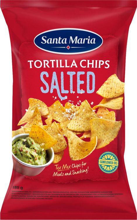Santa Maria Tortilla Chips Salted suolatut maissilastut 185 g