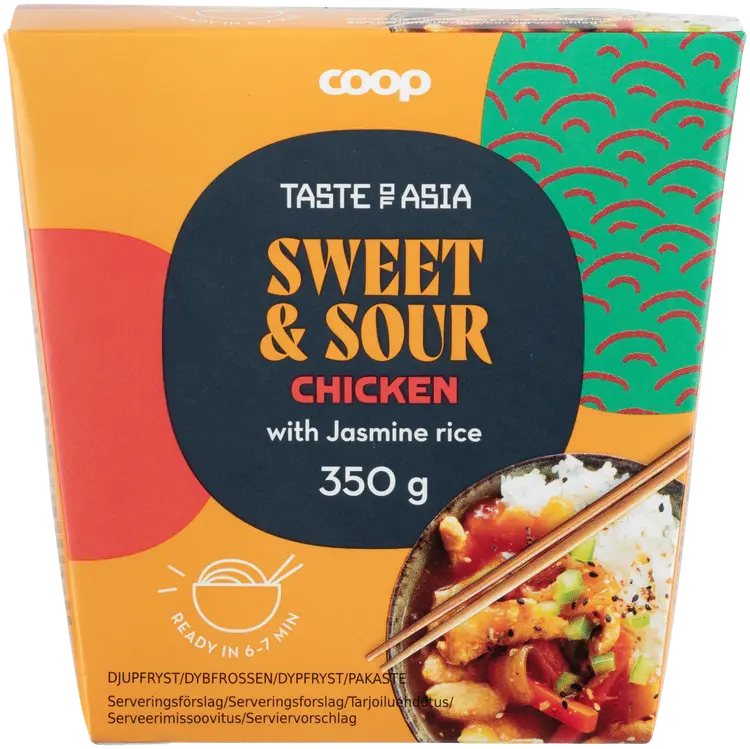 Coop Taste of Asia Sweet & Sour Chicken ateria 350 g pakaste