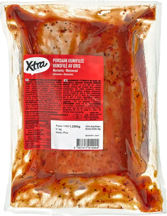 Xtra porsaan uunifilee marinoitu noin 1,2kg