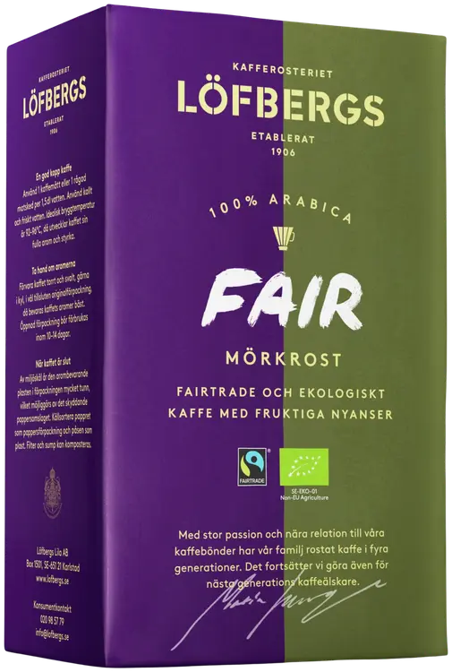 Löfbergs Fair Mörkrostat Kahvi 450g Reilu Kauppa Luomu