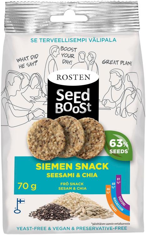 Rosten Seedboost Seesami & Chia siemen snack 70 g