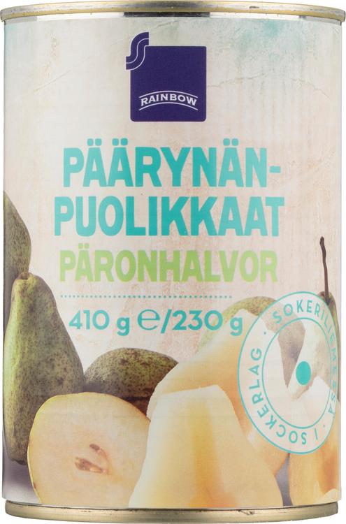 Rainbow päärynänpuolikkaat sokeriliemessä 410/230g