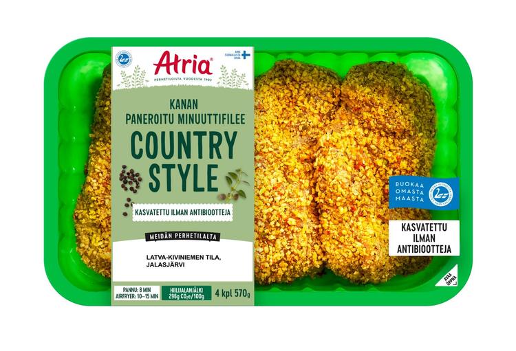 Atria Kanan Paneroitu Minuuttifilee Country Style 570g